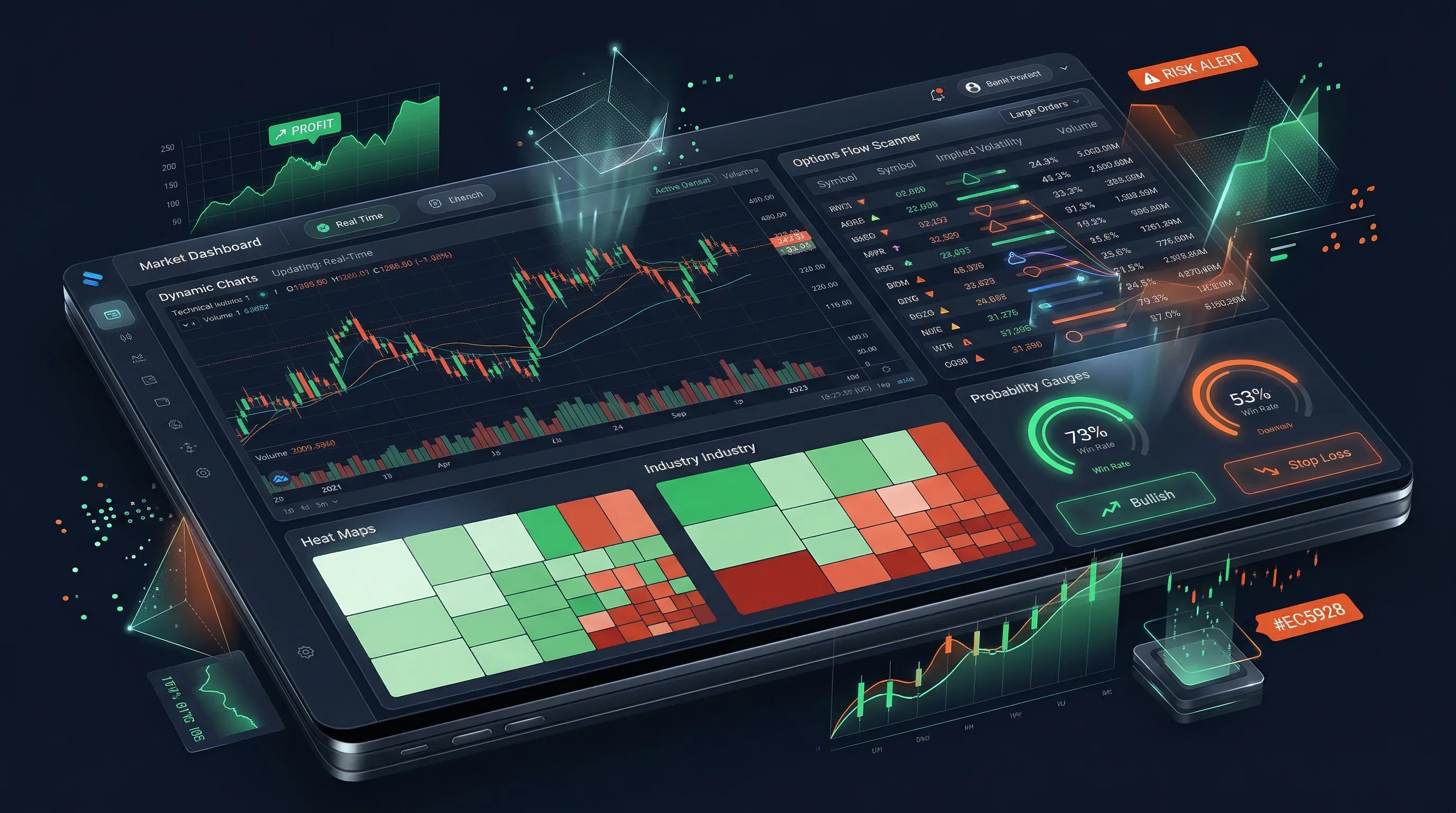 VEGA-AI trading analytics dashboard — from market noise to trading edge
